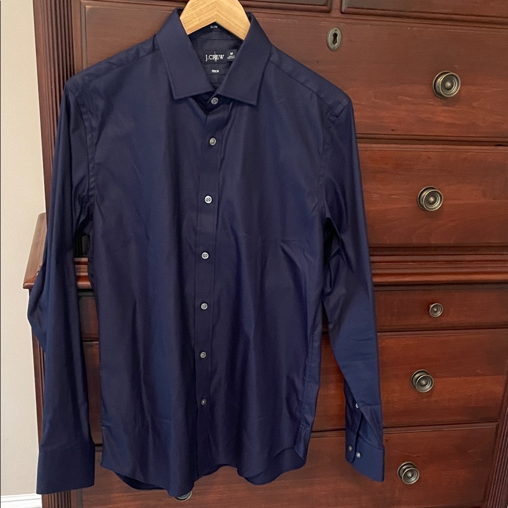 J. Crew Men's Deep Blue Dress Shirt